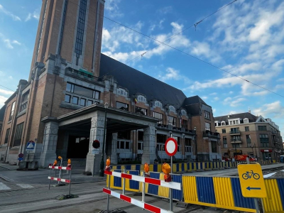 Wegenwerken rond het gemeentehuis 